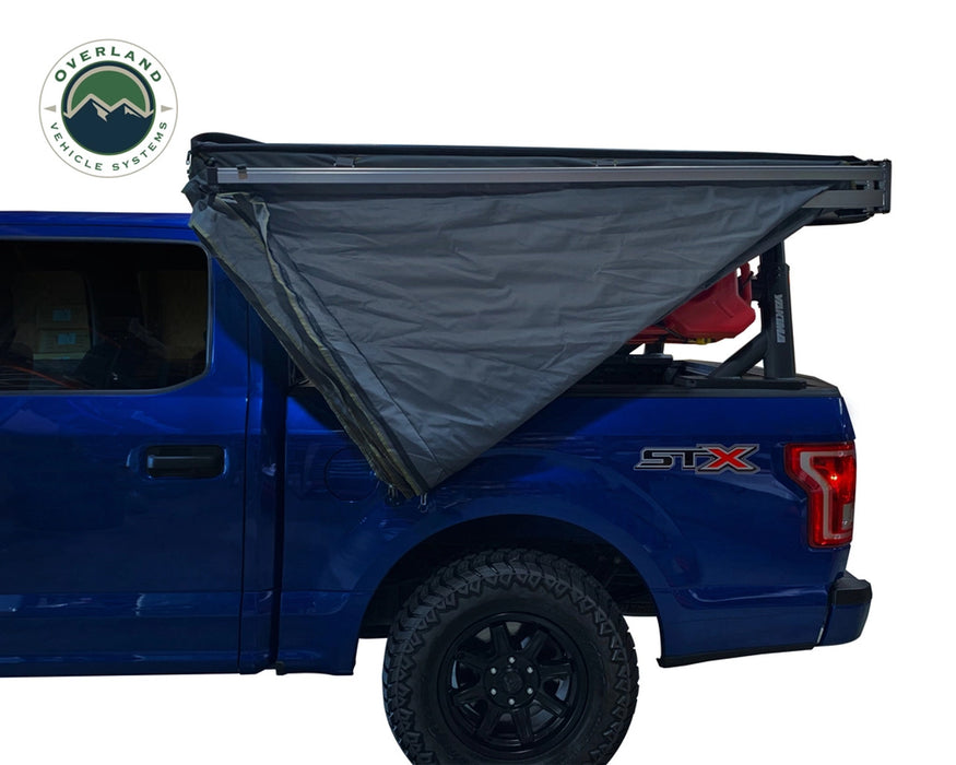 Overland Vehicle Systems HD Nomadic 270 LT - Awning, Wall 1 & 2, Driver Side, Grey Body, Green Trim with Black Travel Bag