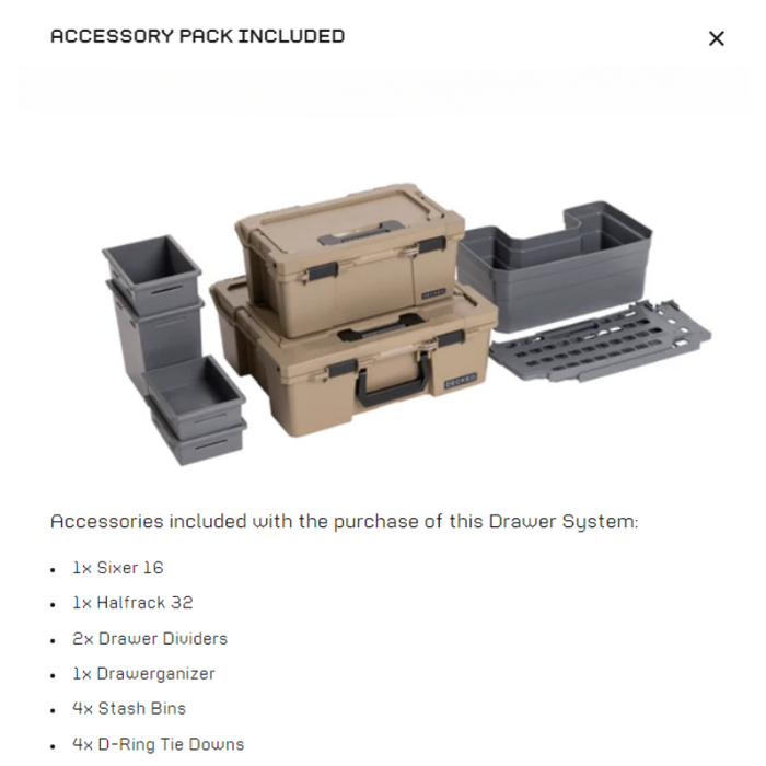 DECKED Ford F250/F350 Super Duty Truck Bed Storage System & Organizer 2017 - Current 6' 9" Bed Model XS3