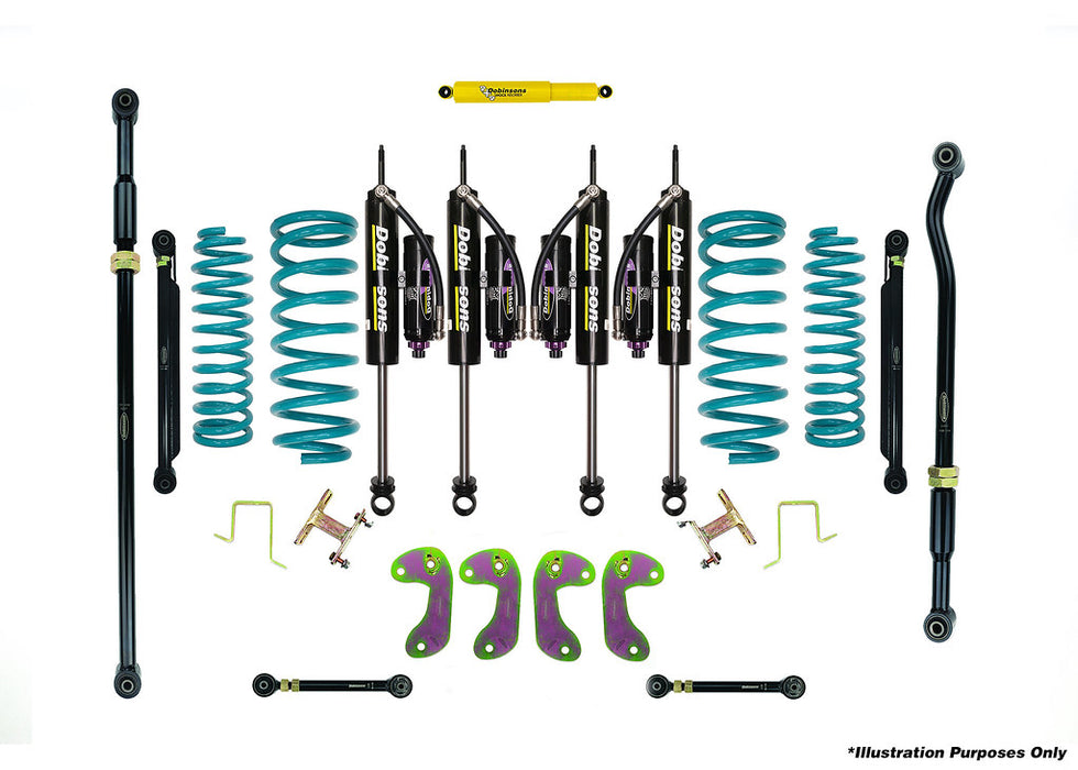 Dobinsons 3.0-4.0" MRR 3-way Adjustable Flexi-Series Long Travel Lift Kit for Toyota Land Cruiser 80 Series - DSSKITMRA0018 - DSSKITMRA0018