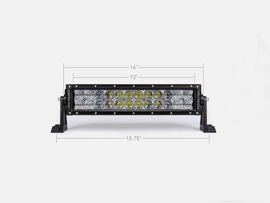 Cali-Raised LED 14" Dual Row 5D Optic OSRAM LED Bar